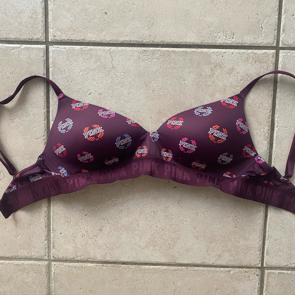 PINK Maroon Padded Bra